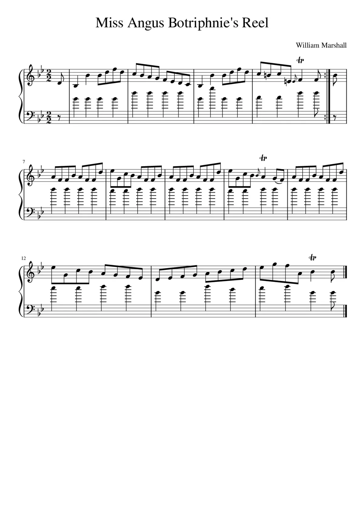 Miss Angus Botriphnie's Reel - Page 1