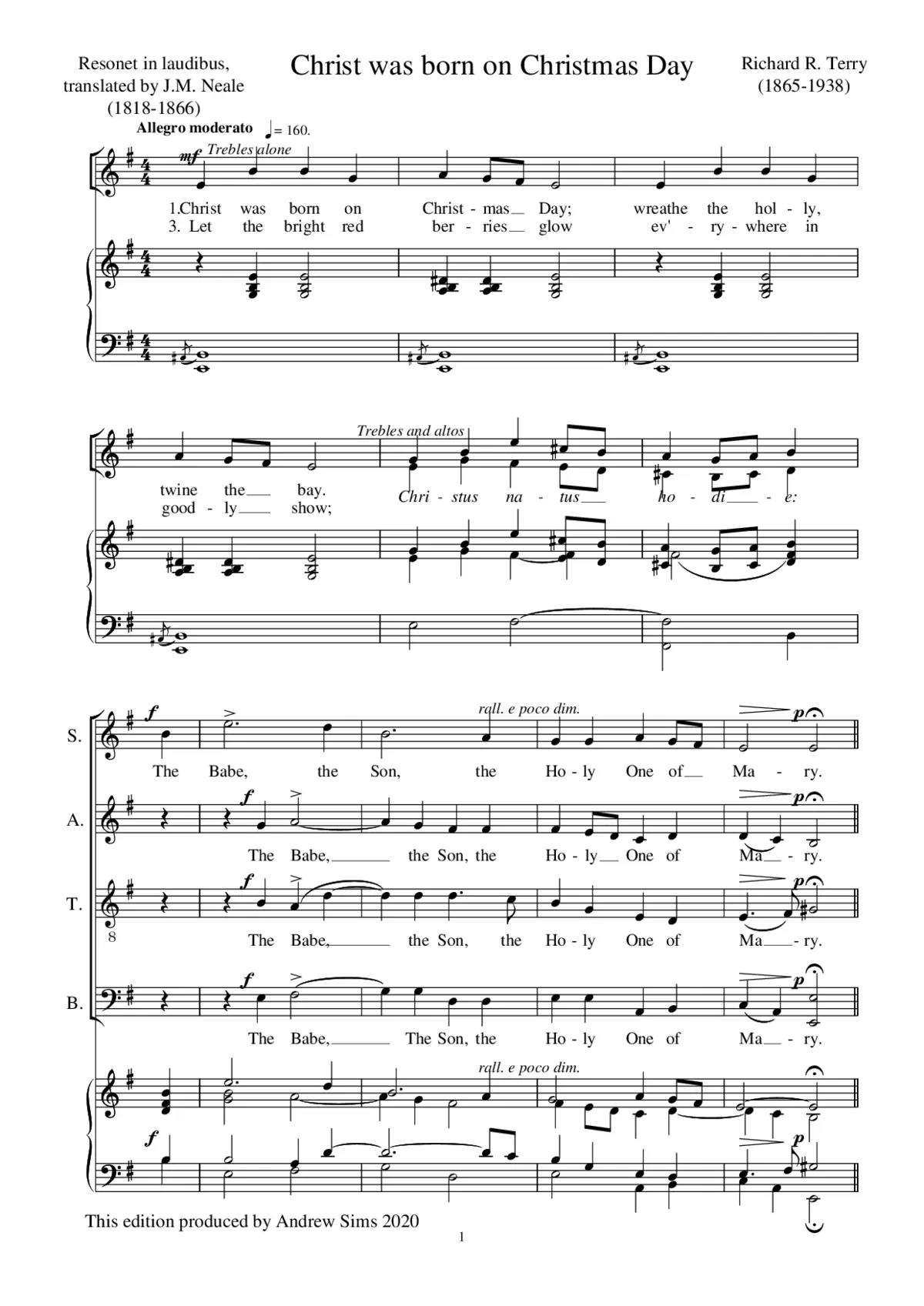 Christ was born on Christmas Day - Page 1
