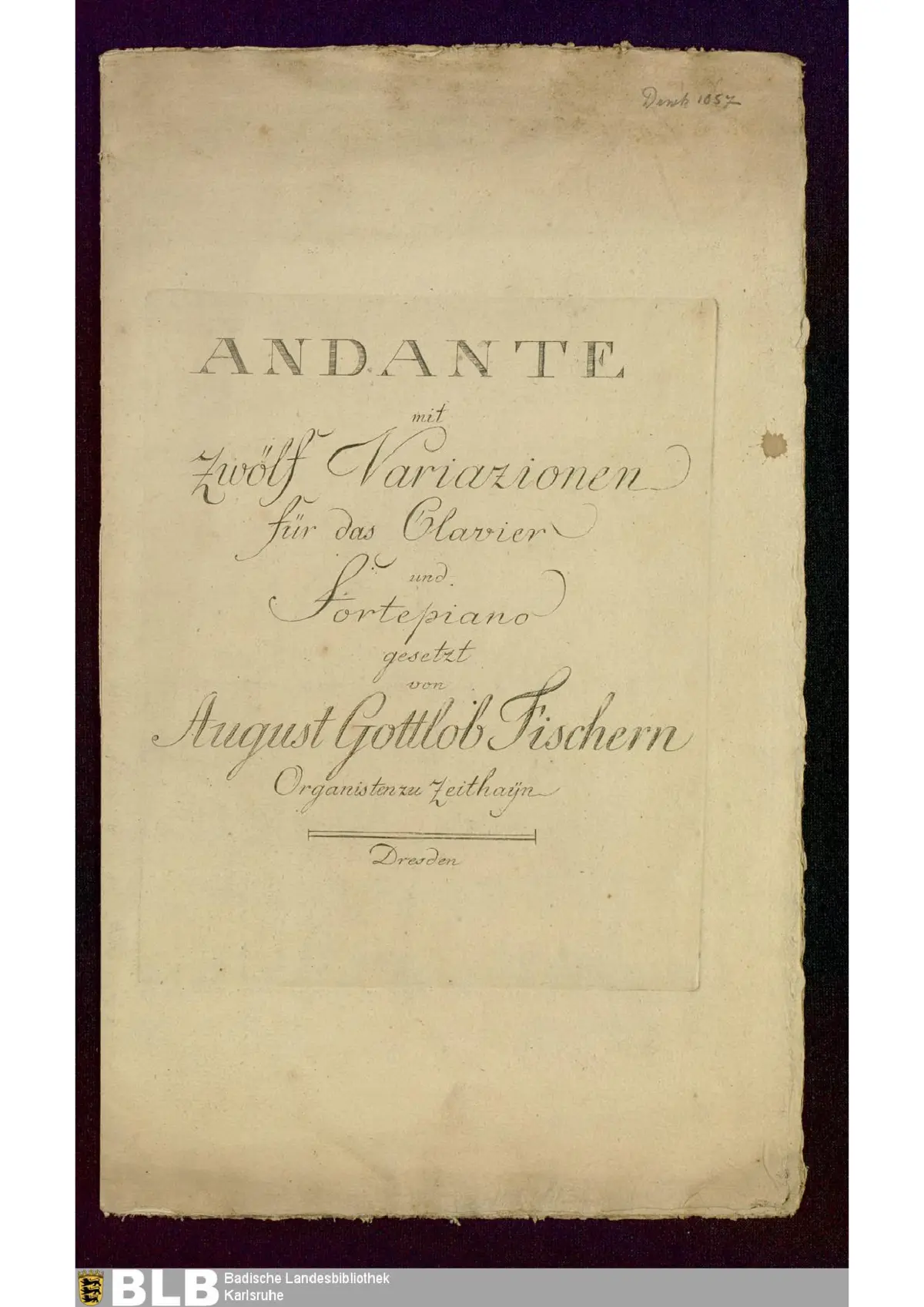 12 Variations on an Andante - Page 1