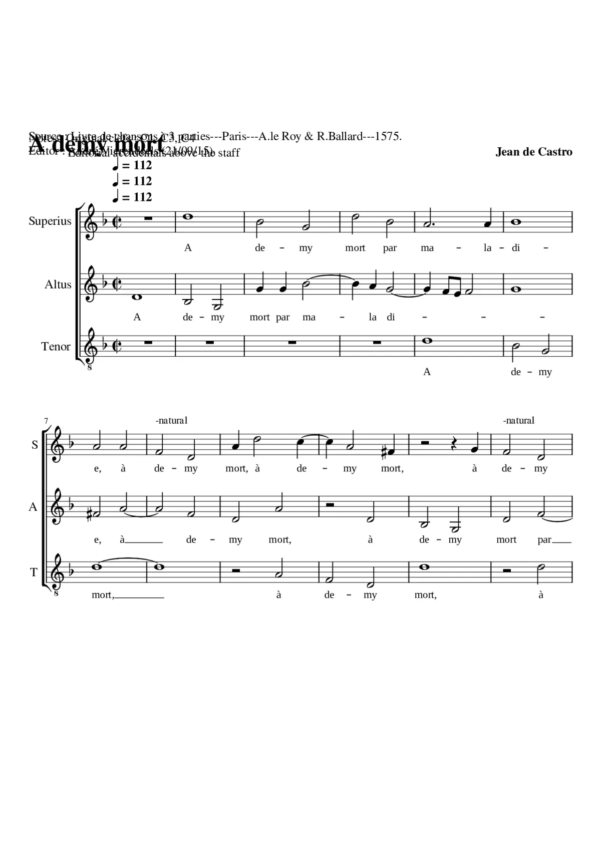 A demy mort - Page 1