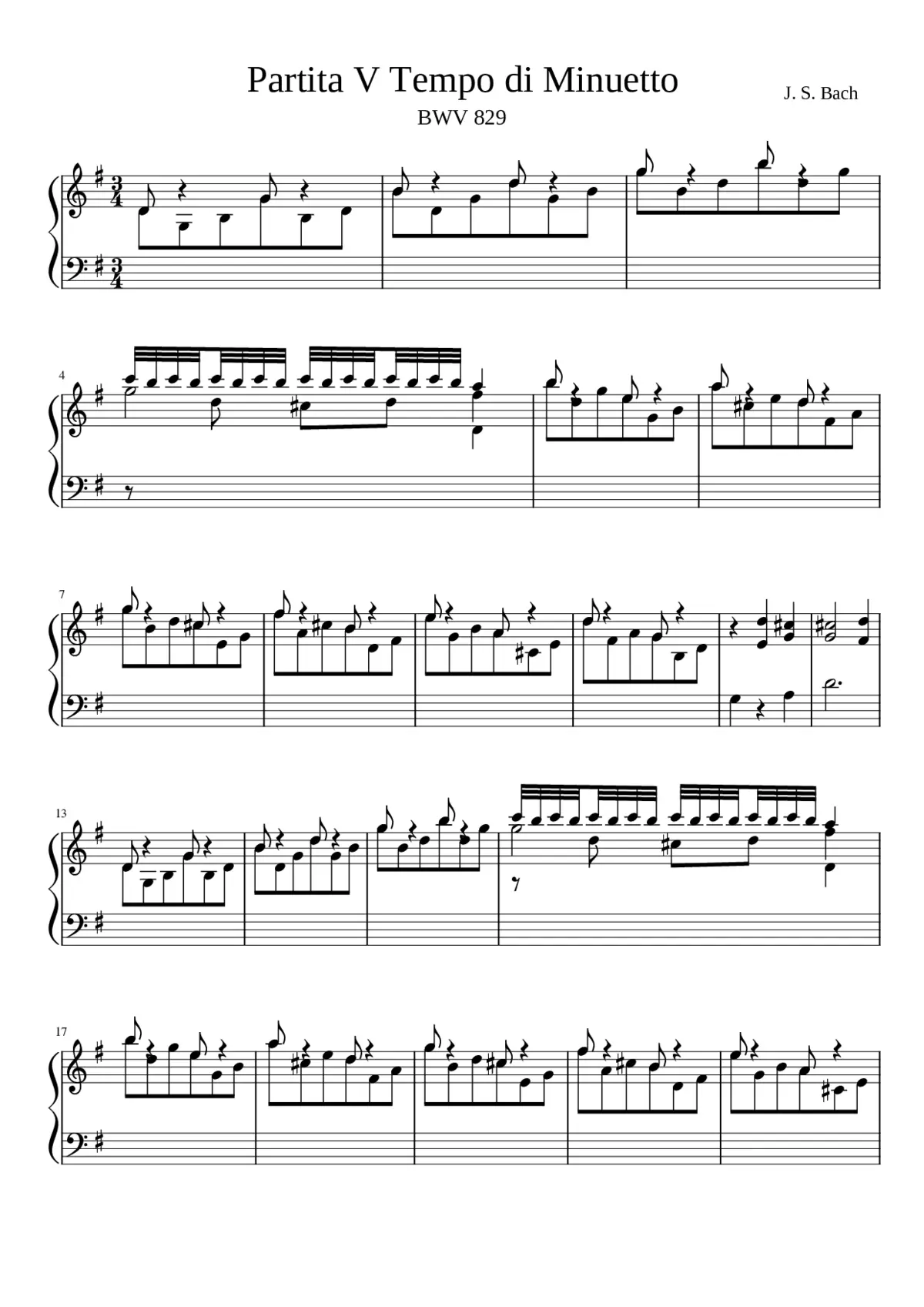 Partita in G major BWV 829 - Page 1