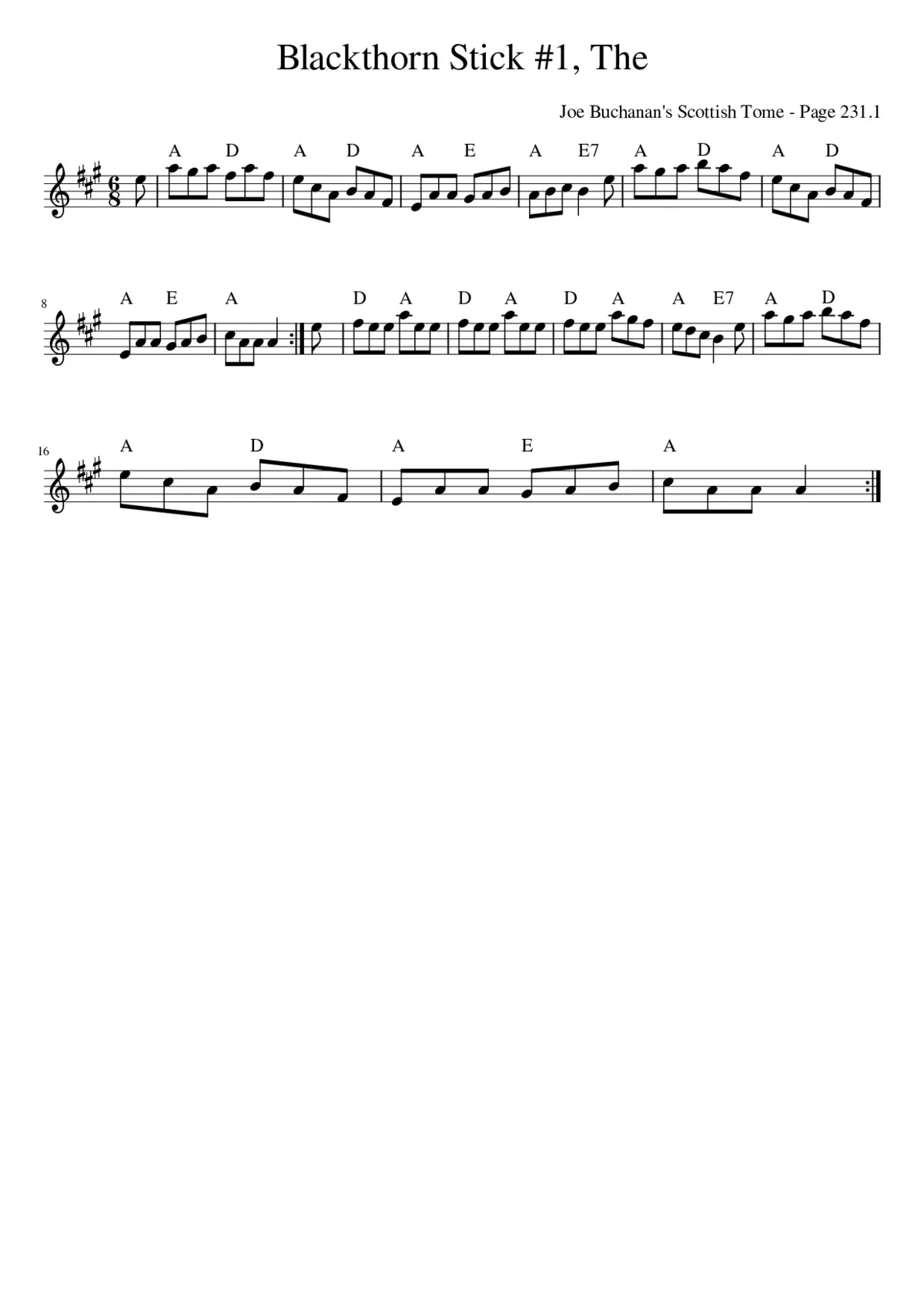 The Blackthorn Stick - Page 1