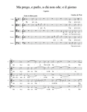 Ma prego, e parlo, a chi non ode; e il giorno