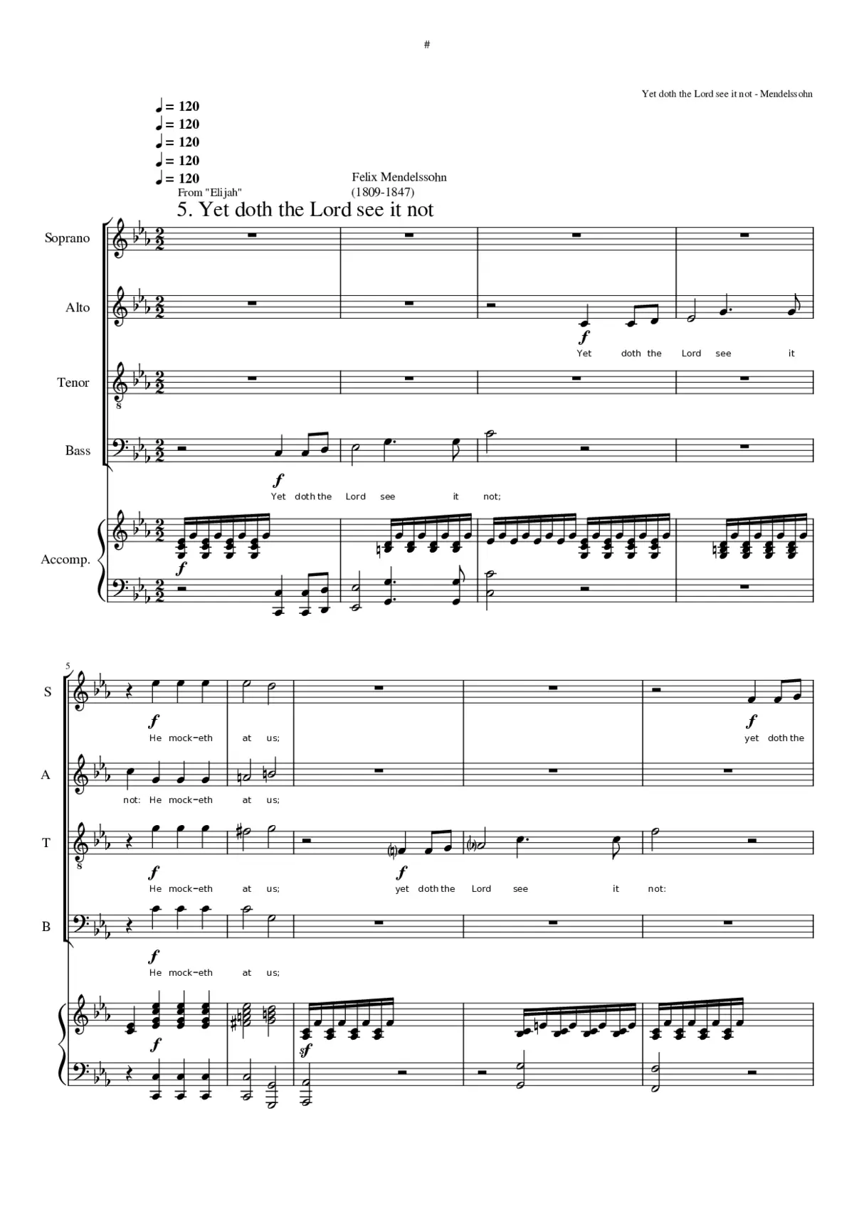 Elijah [Elias] Op. 70 - Page 1