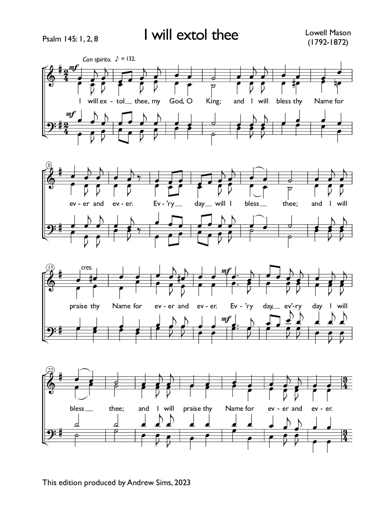 I will extol thee - Page 1