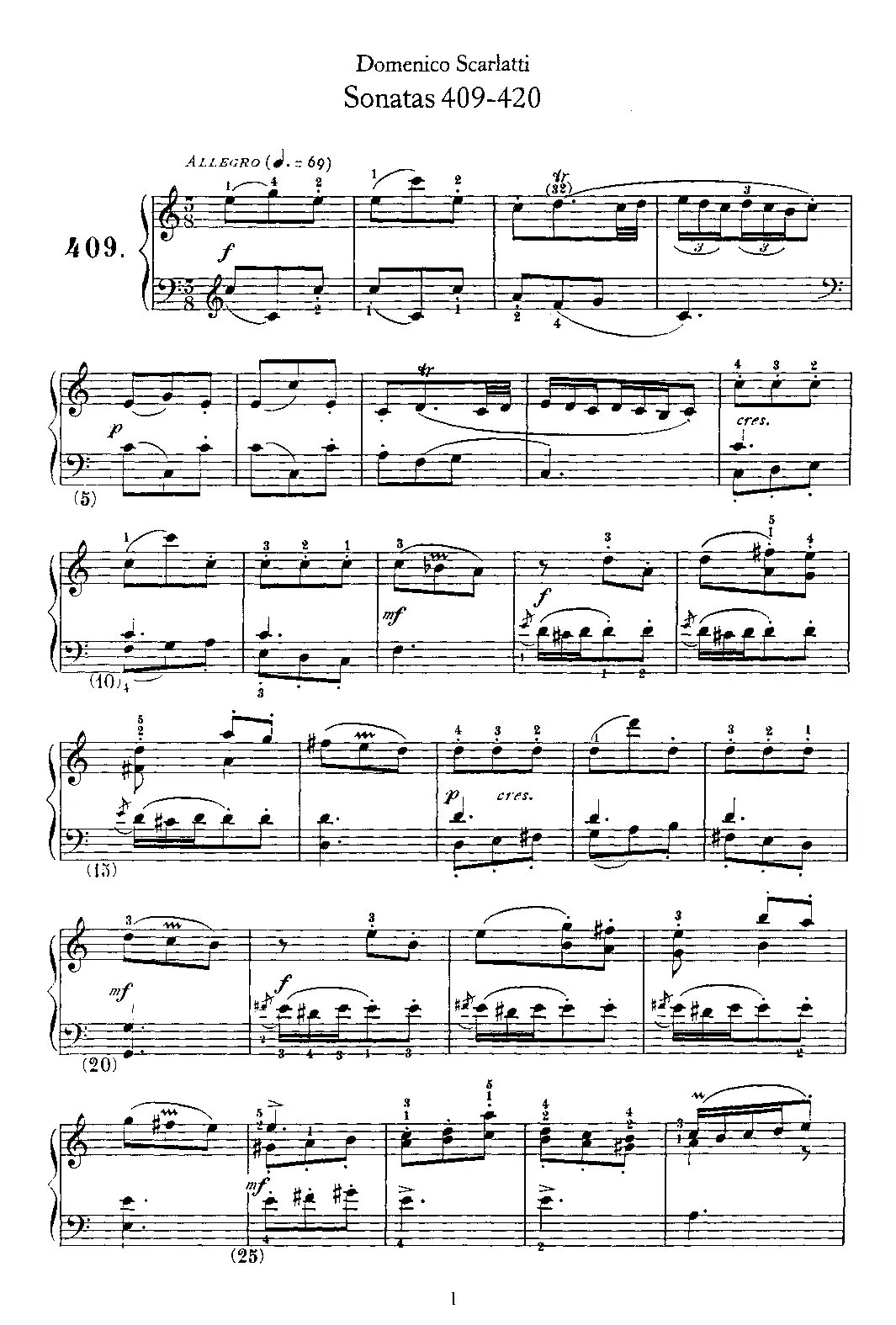Keyboard Sonata in C major - Page 1