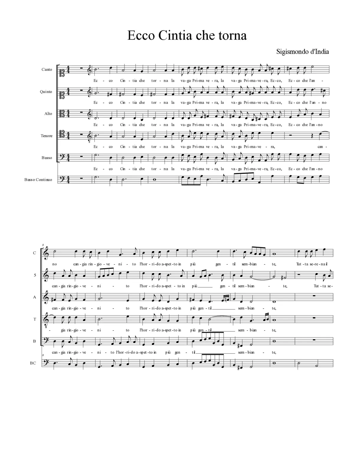 Ecco Cintia che torna - Page 1