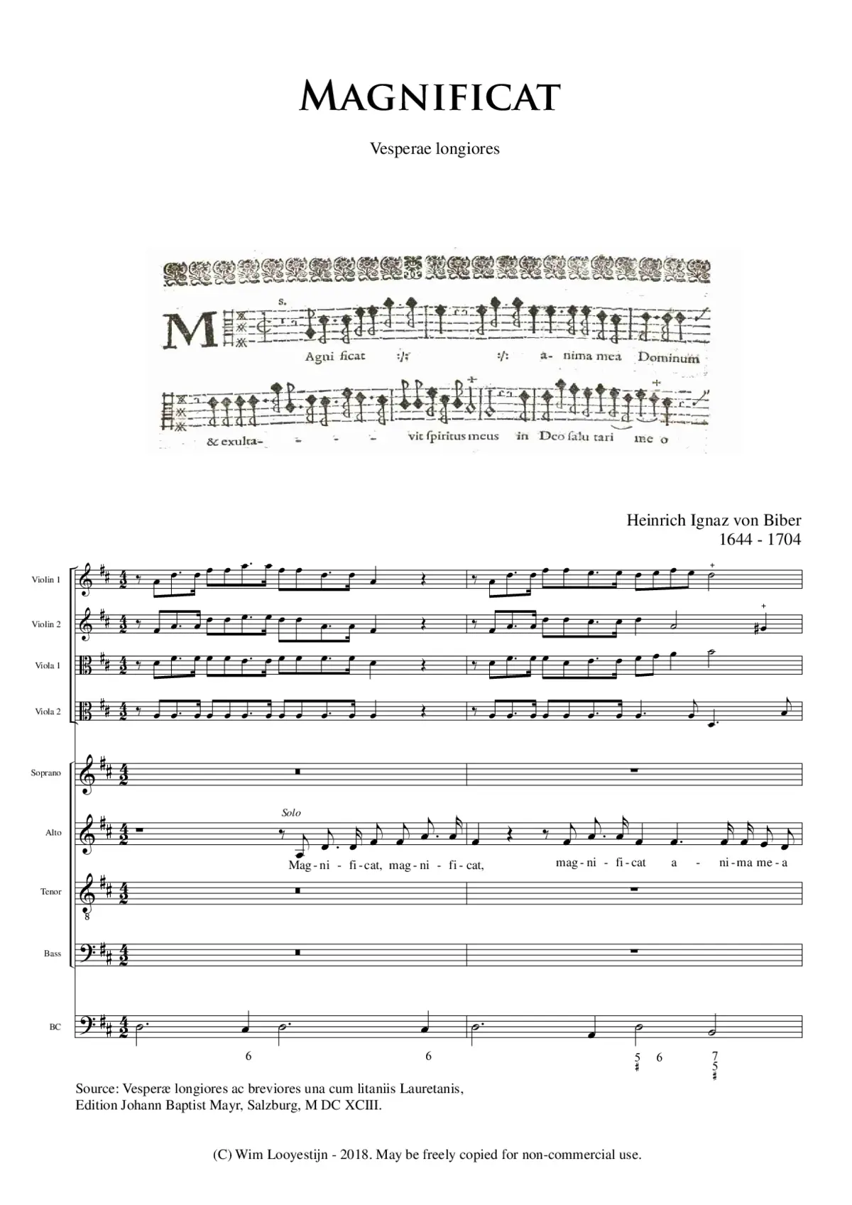 Magnificat in D, C 18 - Page 1