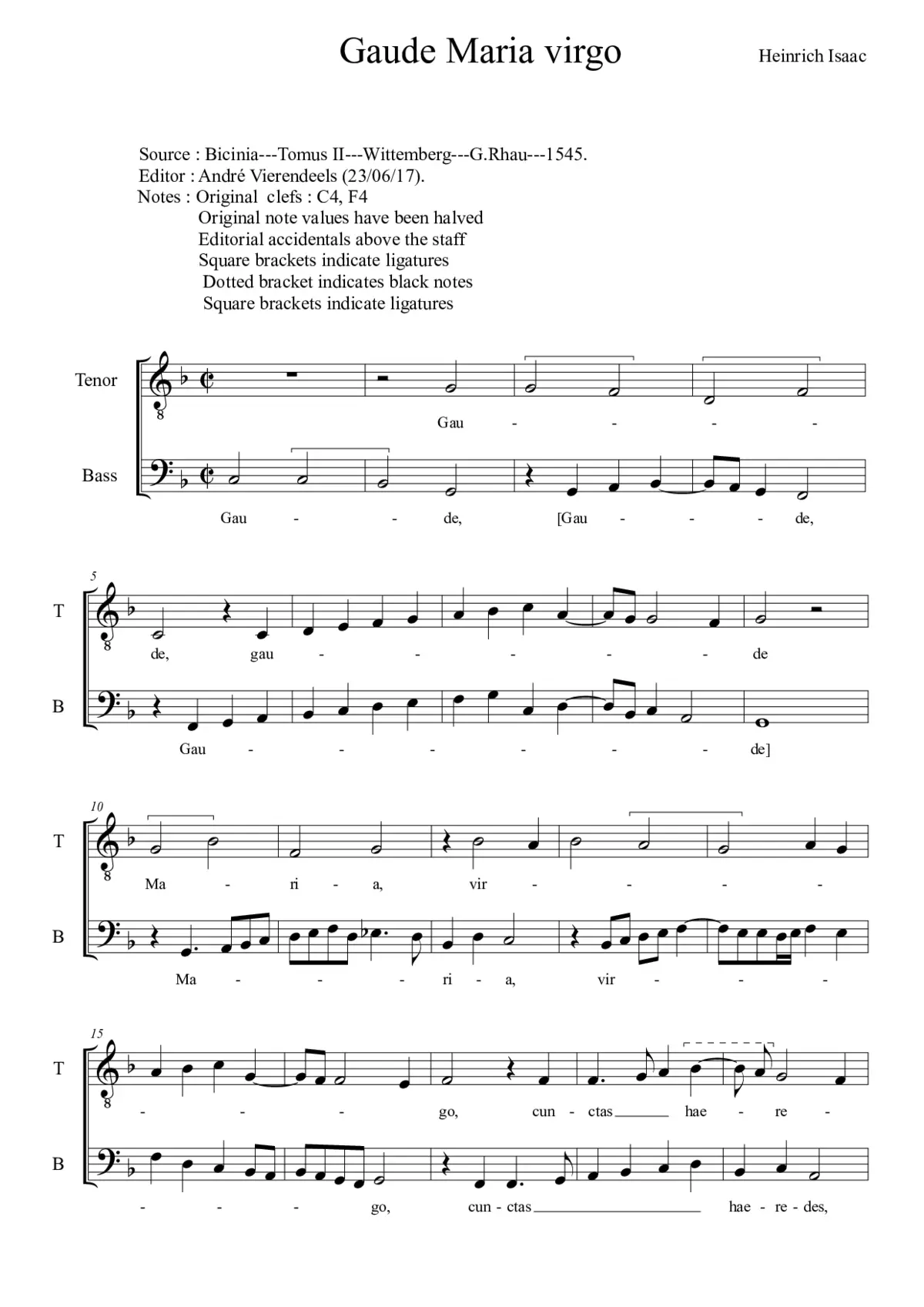 Gaude Maria virgo - Page 1