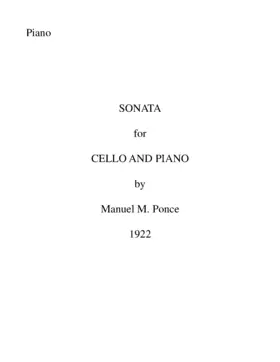 Sonata for Violoncello and Piano