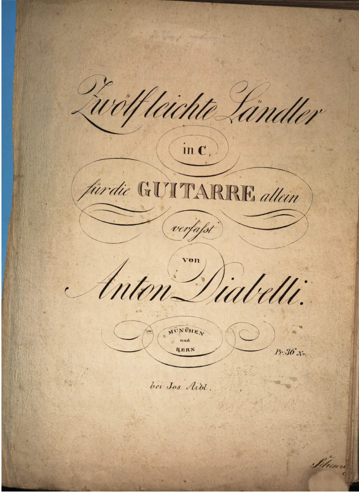 12 Leichte Ländler in C für die Guitarre allein - Page 1