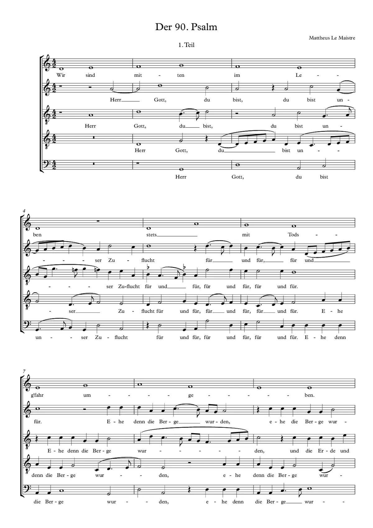 Der 90. Psalm - Page 1
