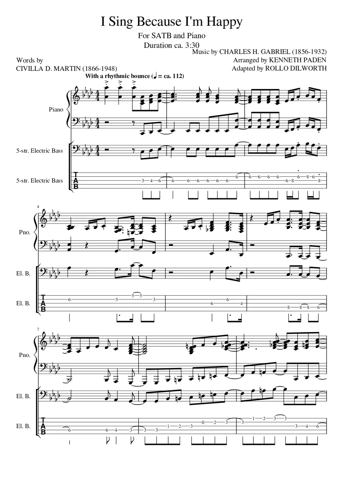 I Sing Because I'm Happy - Page 1