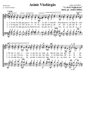 Asinis Visdārgās (O, Krwi Najdroższa) (Andris Solims (harm.))