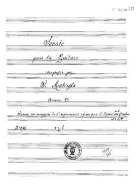 Sonate pour la Guitare