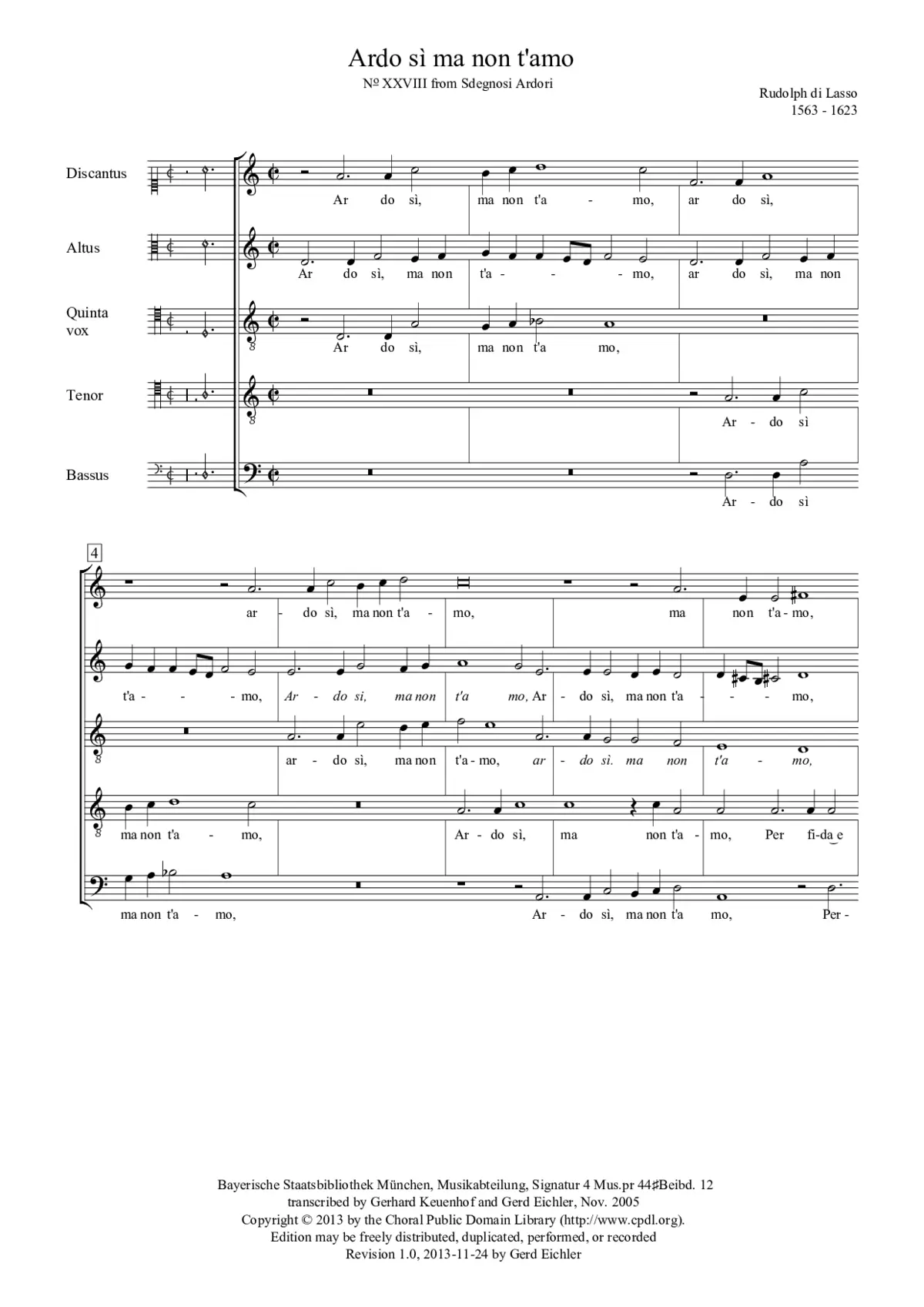 Ardo, sì, ma non t'amo - Page 1