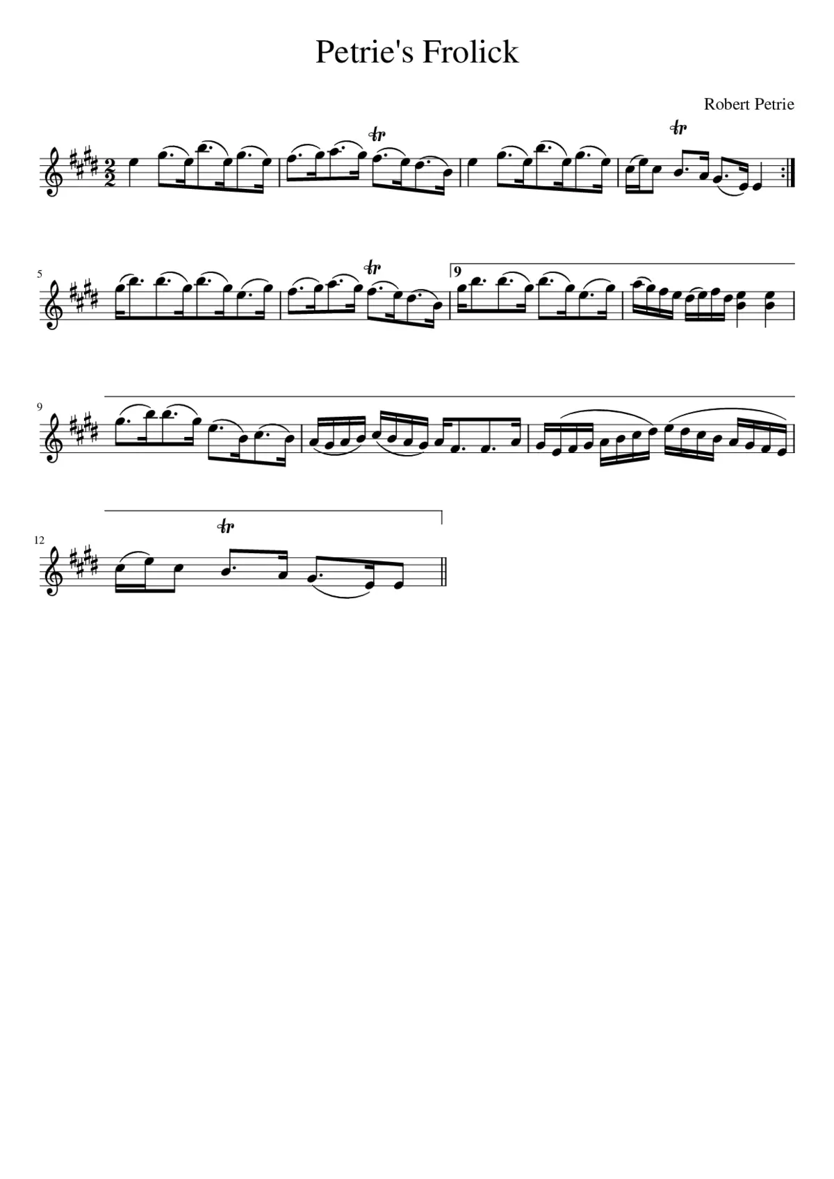 Petrie's Frolick - Page 1