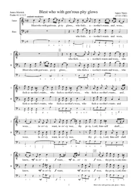 Blest who with gen'rous pity glows