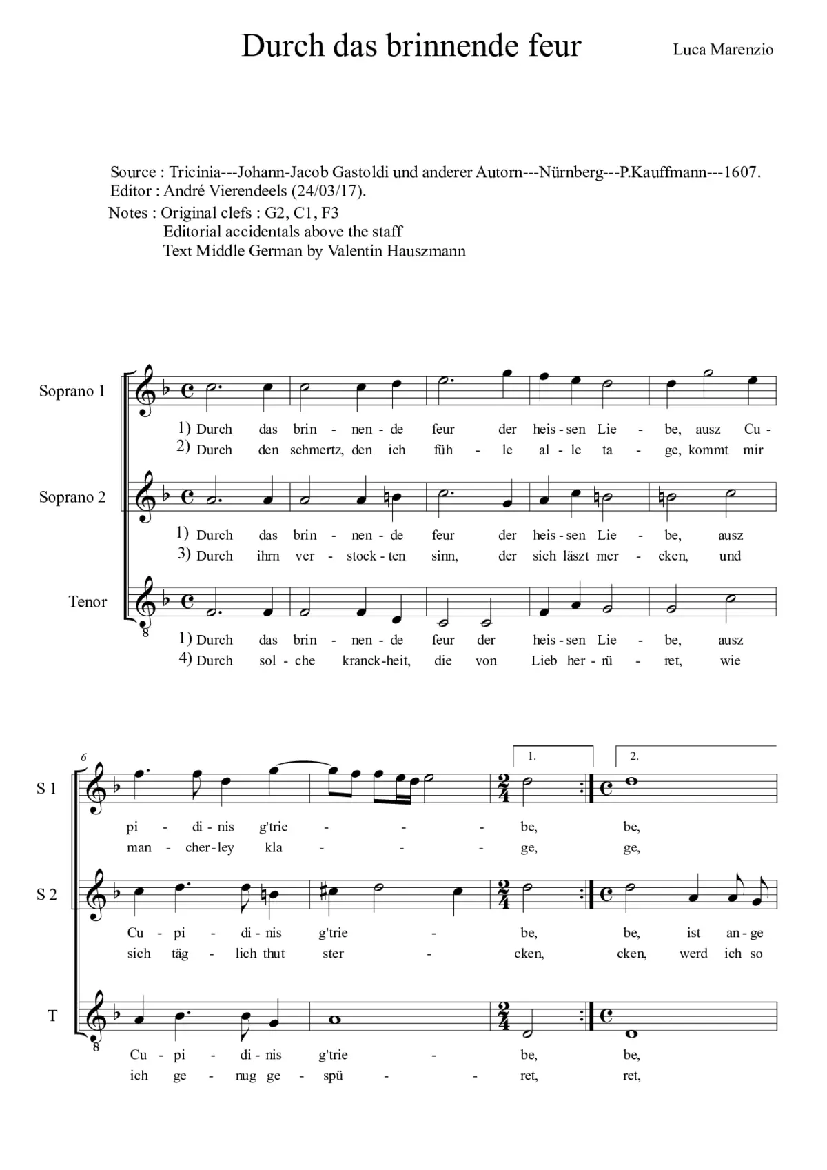 Durch das brinnende feur - Page 1