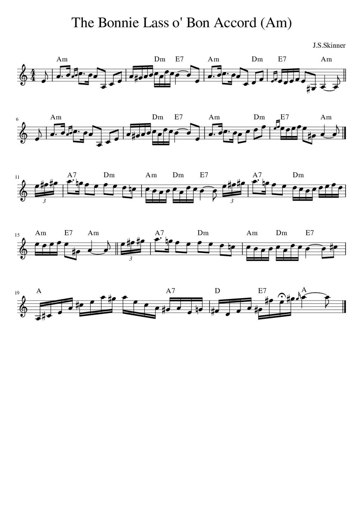 the Bonnie Lass o' Bon Accord (Am) - Page 1