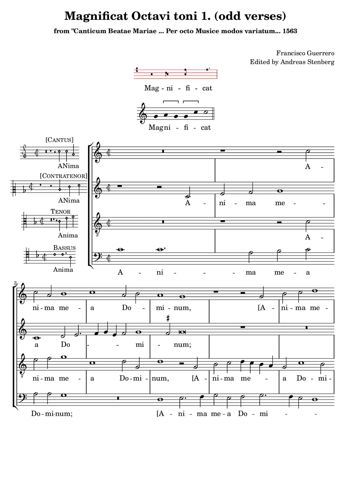 Magnificat octavi toni (odd verses) - Page 1