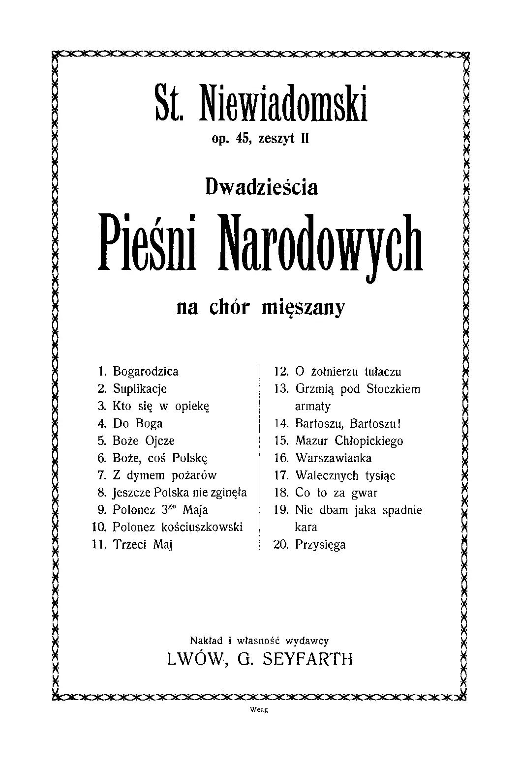 20 Pieśni narodowych - Page 1