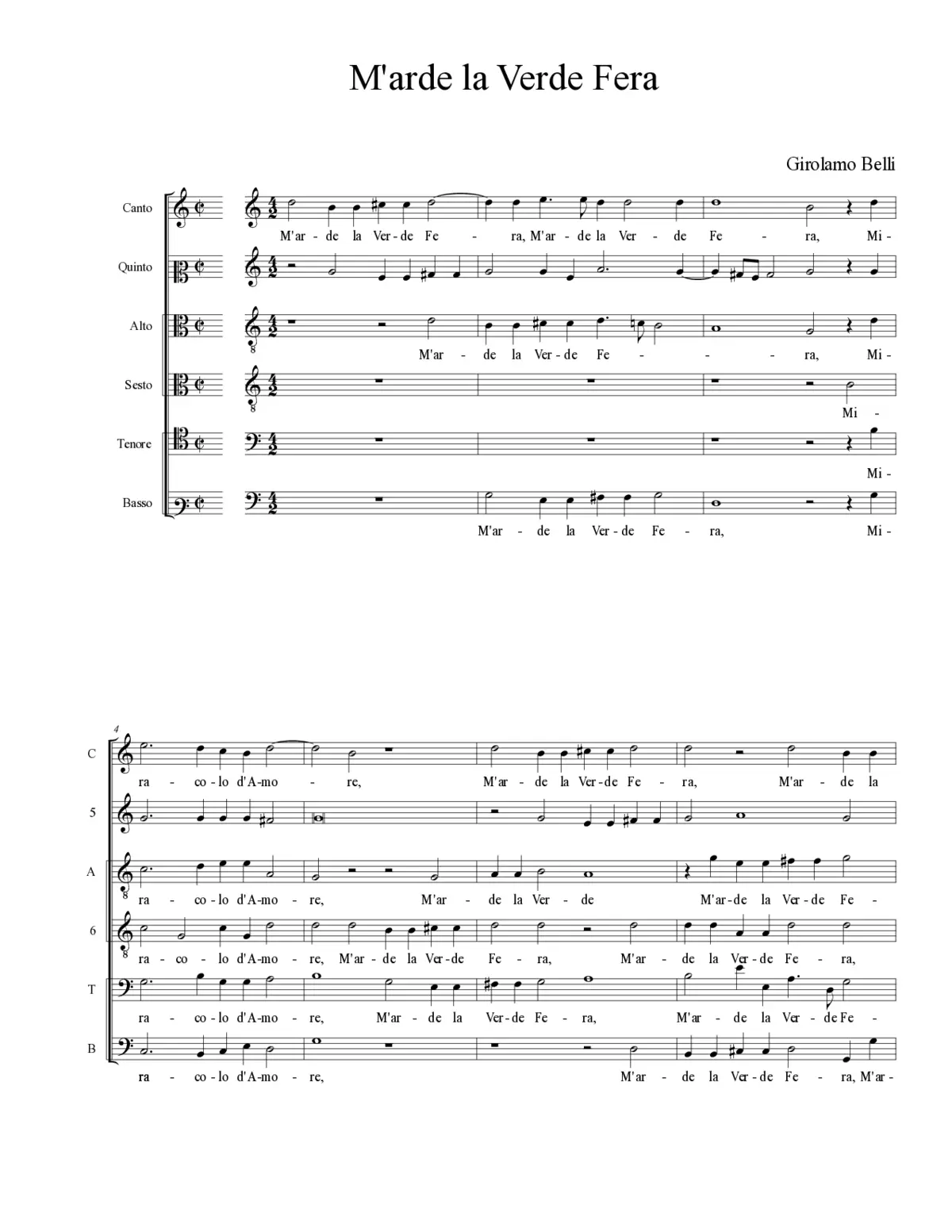 M'arde la Verde Fera - Page 1