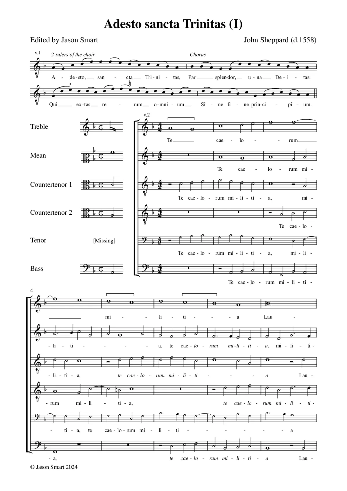 Adesto Sancta Trinitas (1st setting) - Page 1