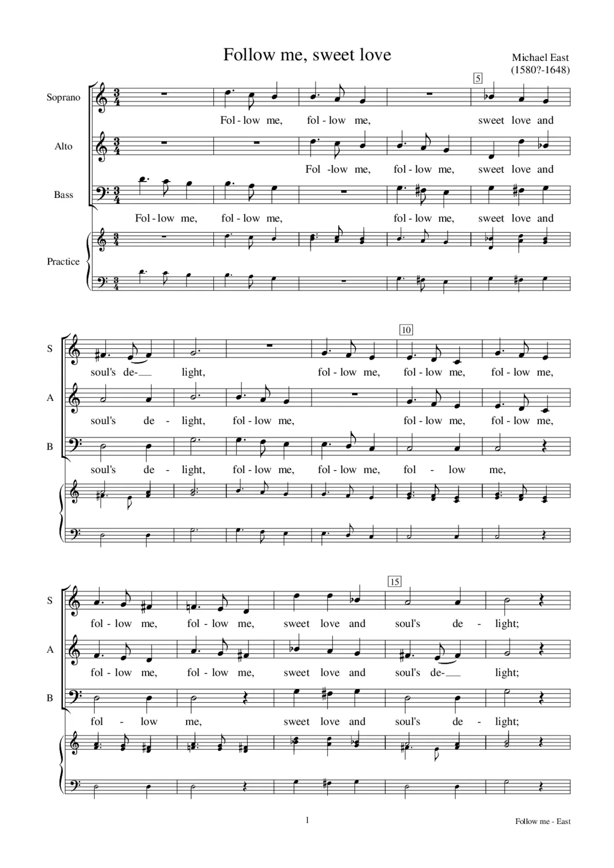 Follow me, sweet love and soul's delight - Page 1