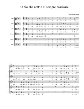 O dio che nott' e dì sempre basciasse