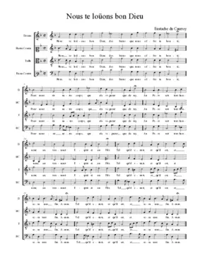 Nous te loüons bon Dieu
