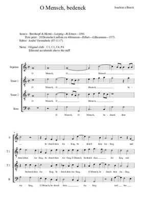 O Mensch, bedenck dein Anfang