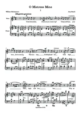 O Mistress Mine