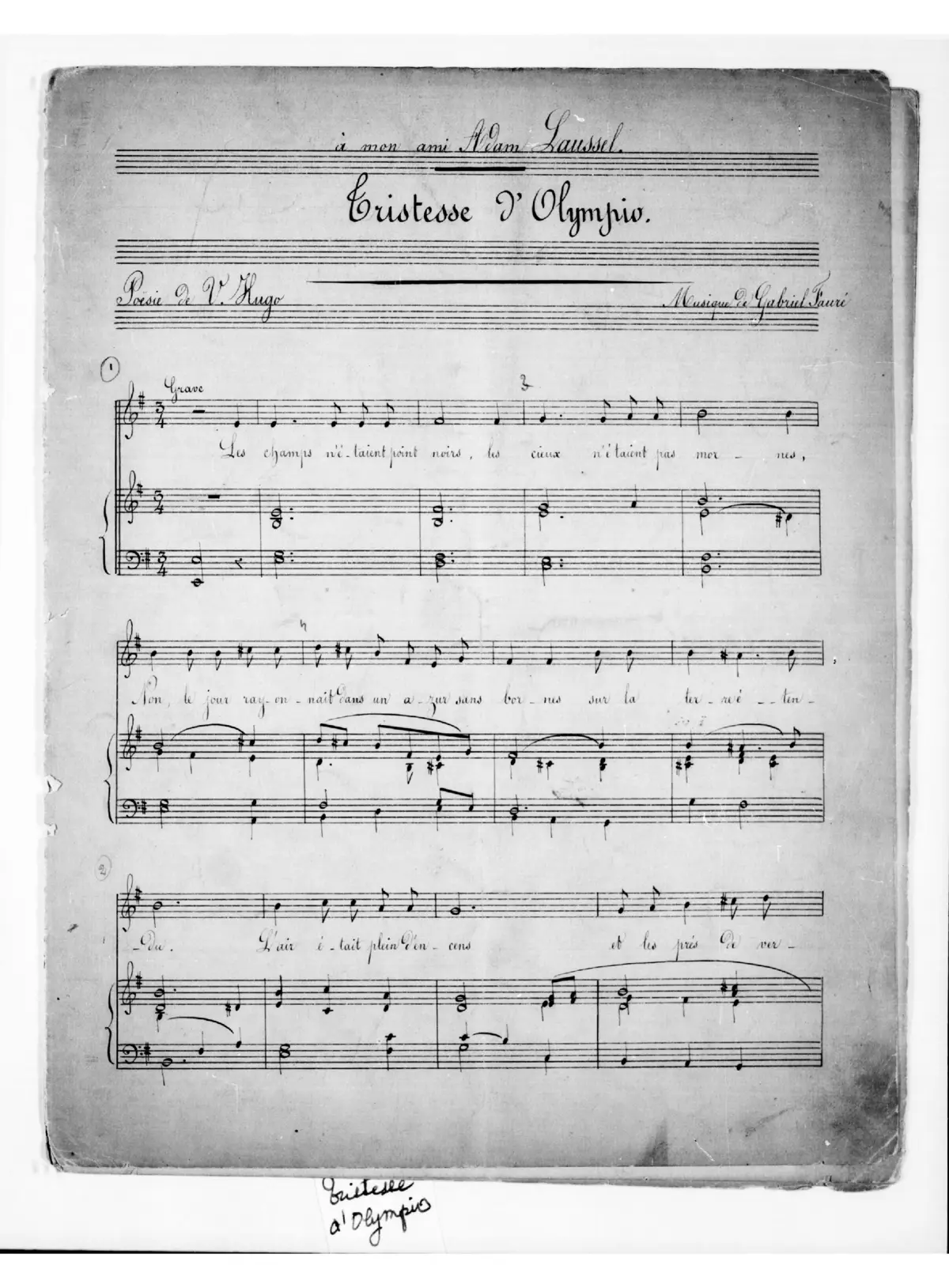Tristesse d'Olympio - Page 1