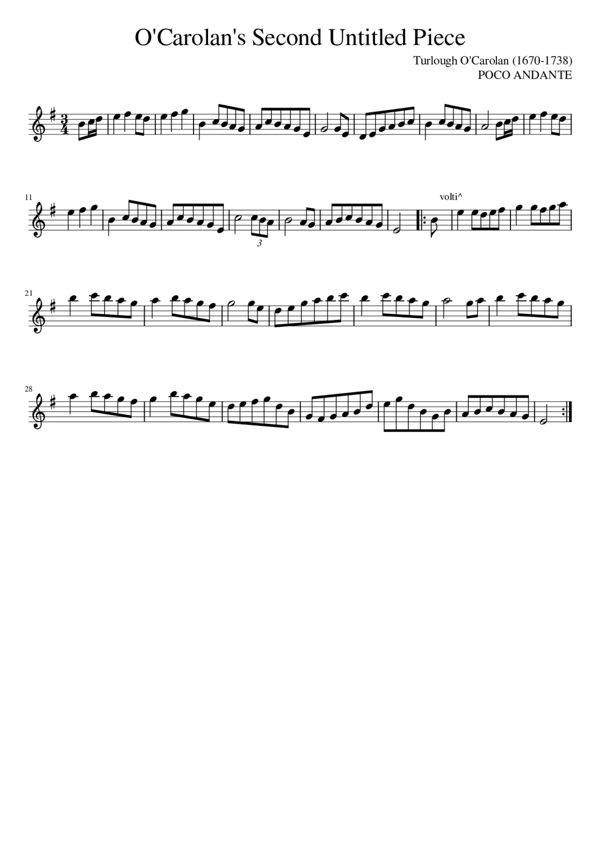 O'Carolan's Second Untitled Piece - Page 1