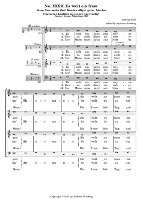 Es wollt ein Fraw zum Weine gahn