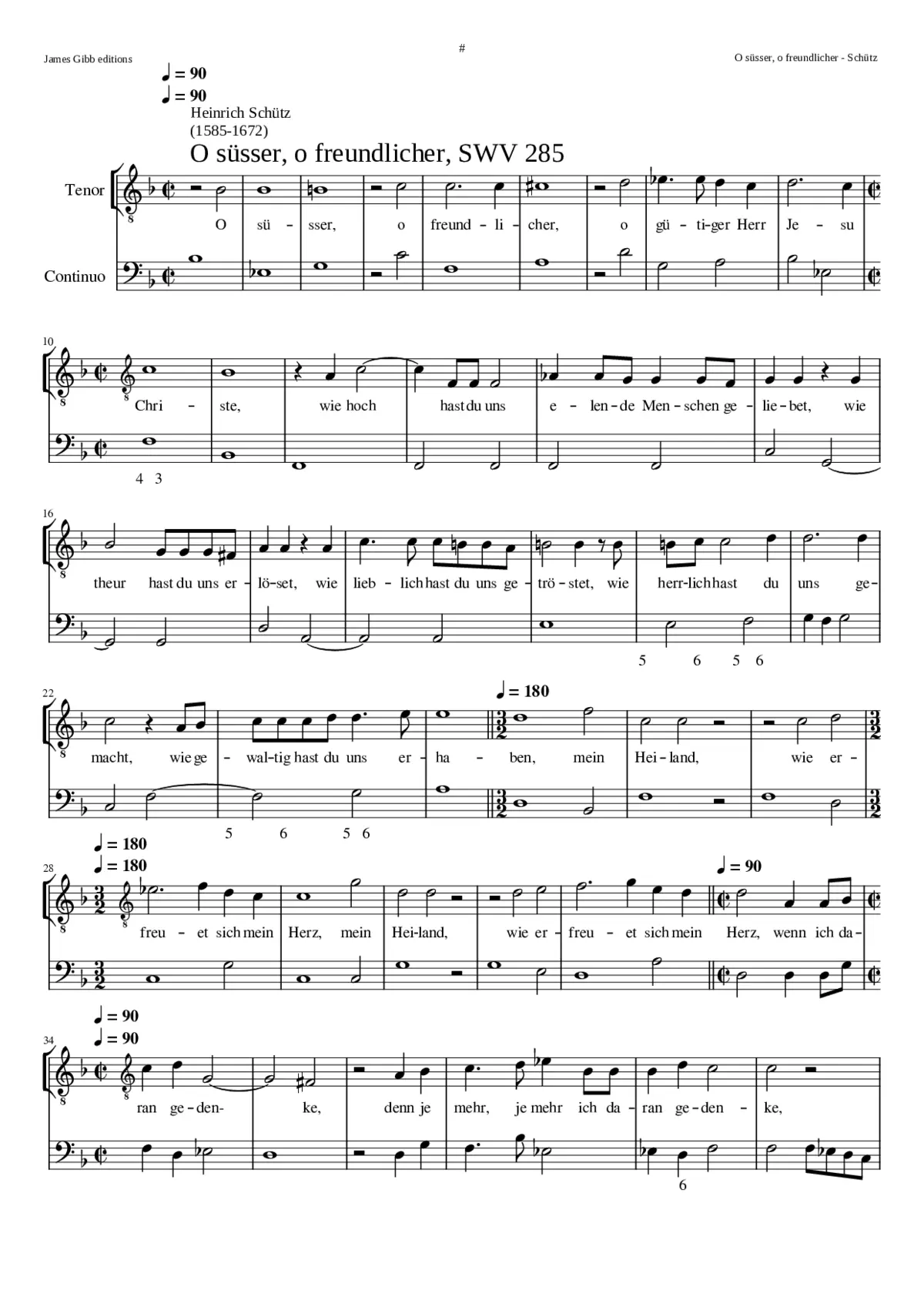 O süsser o freundlicher - Page 1