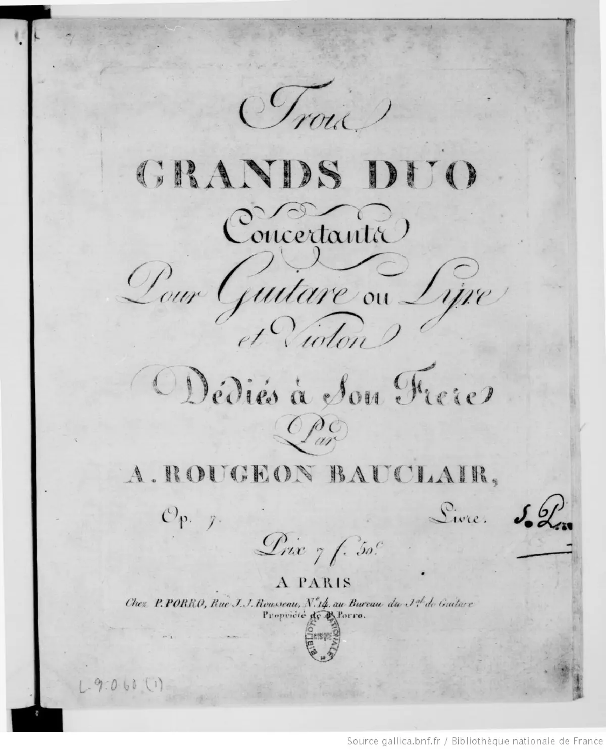 3 Grands duo concertants pour Guitare ou Lyre et Violon - Page 1