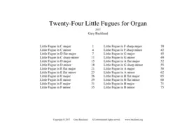 Twenty-Four Little Fugues for Organ
