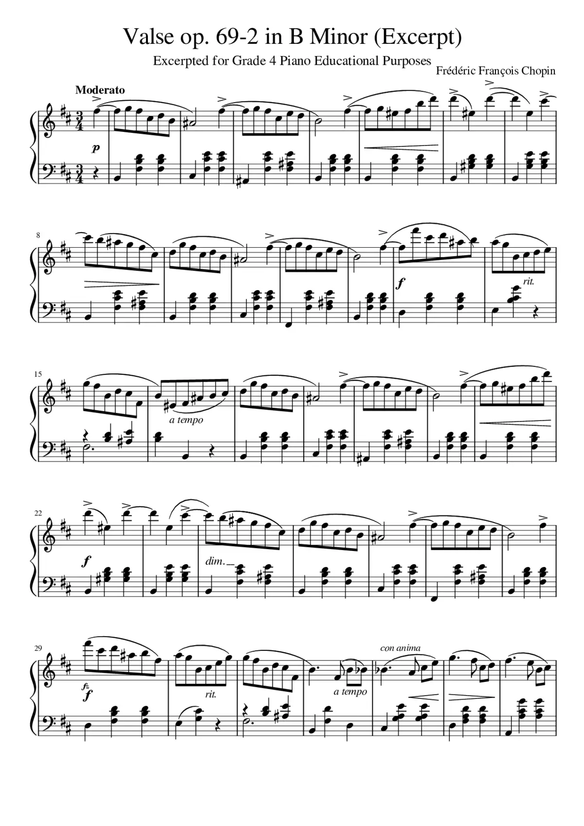 Waltzes Op.69 - Page 1