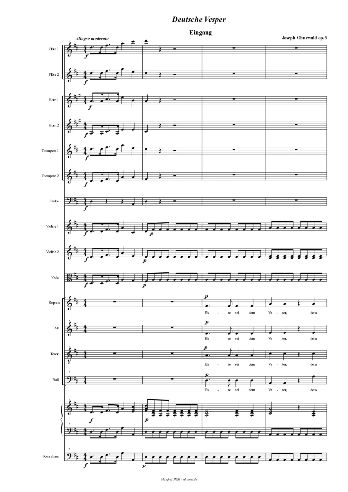 Deutsche Vesper, Op. 3 - Page 1