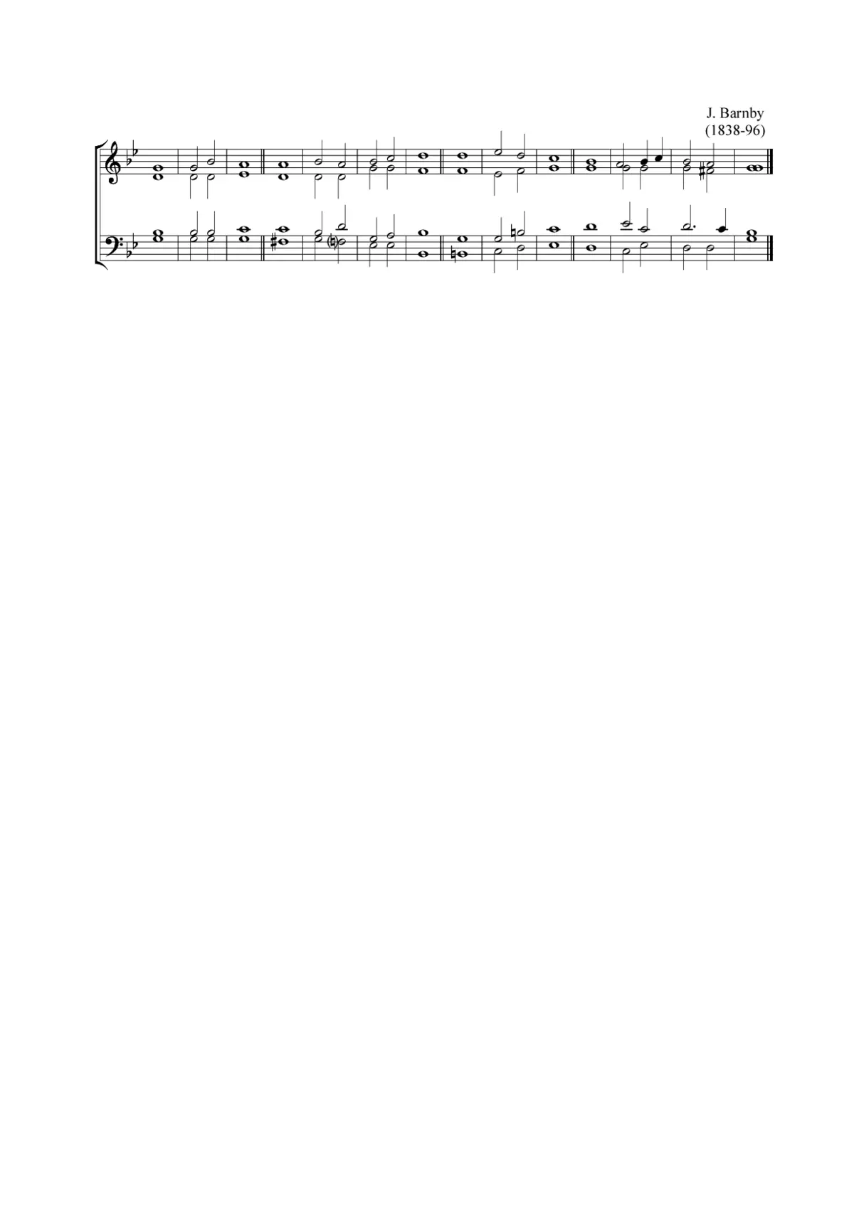 Double chant in F sharp minor - Page 1
