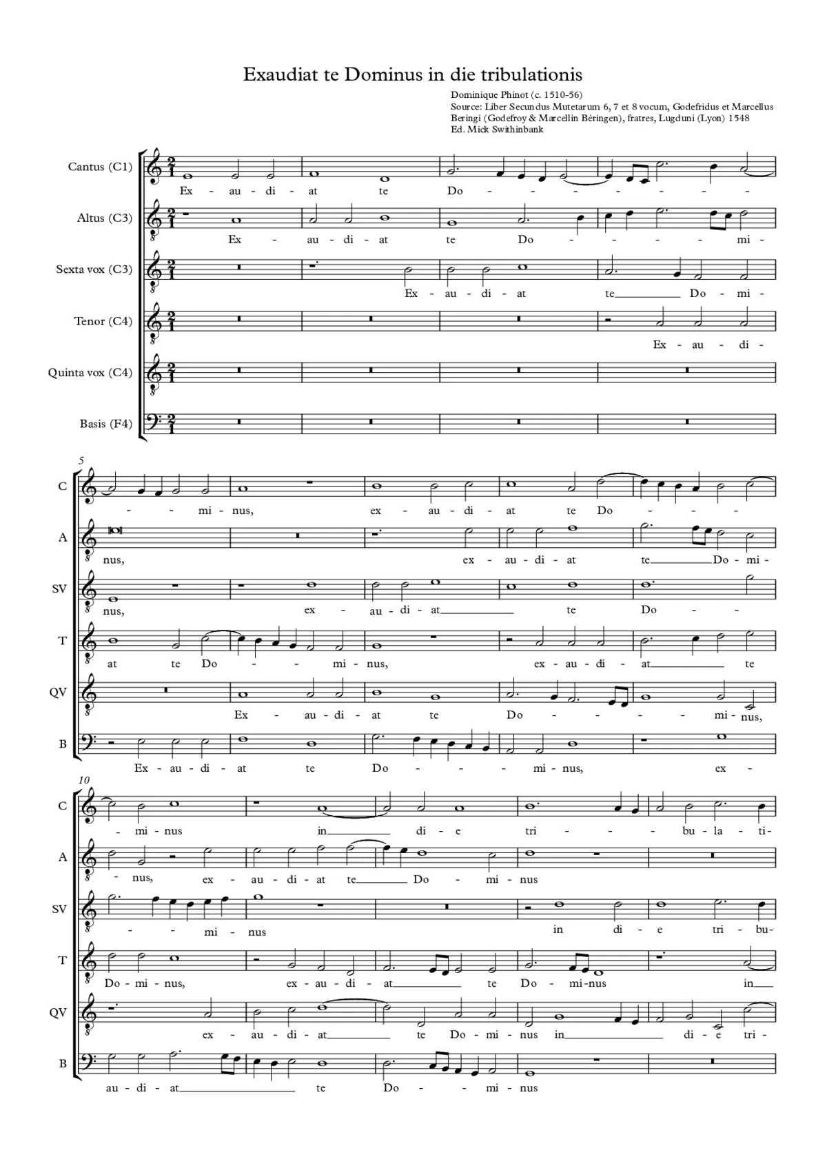 Exaudiat te Dominus - Page 1