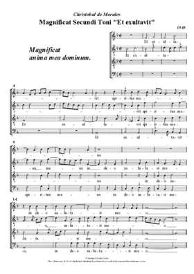 Magnificat Secundi Toni 'Et exultavit'