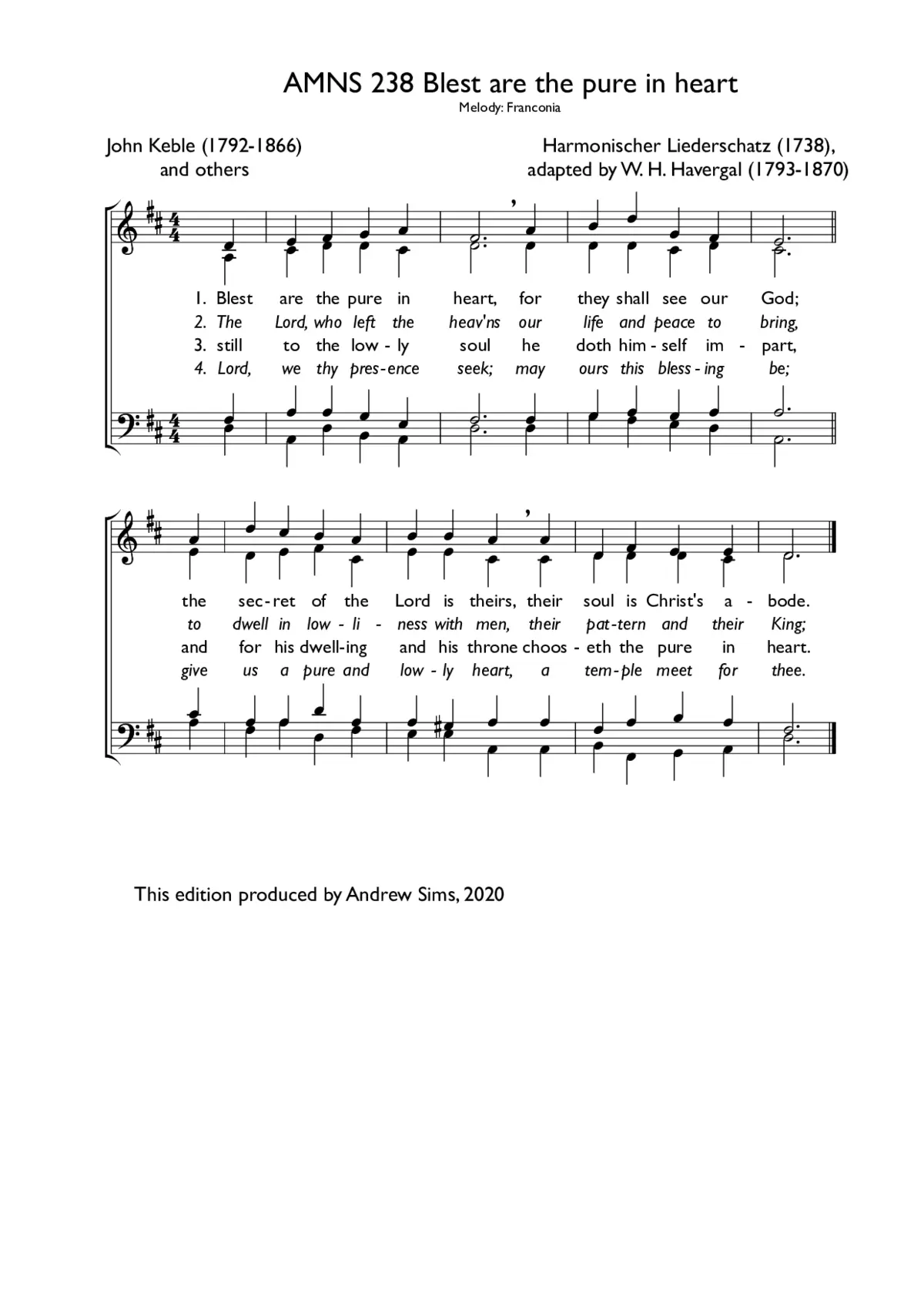 Blest are the pure in heart - Page 1