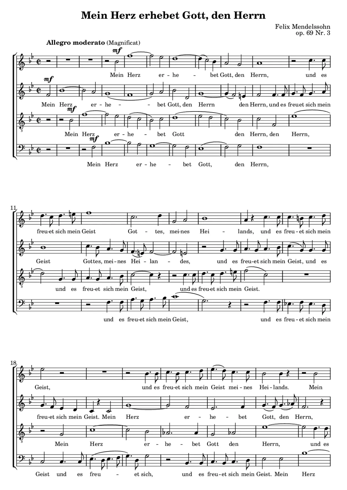 Magnificat, Op. 69, No. 3 - Page 1