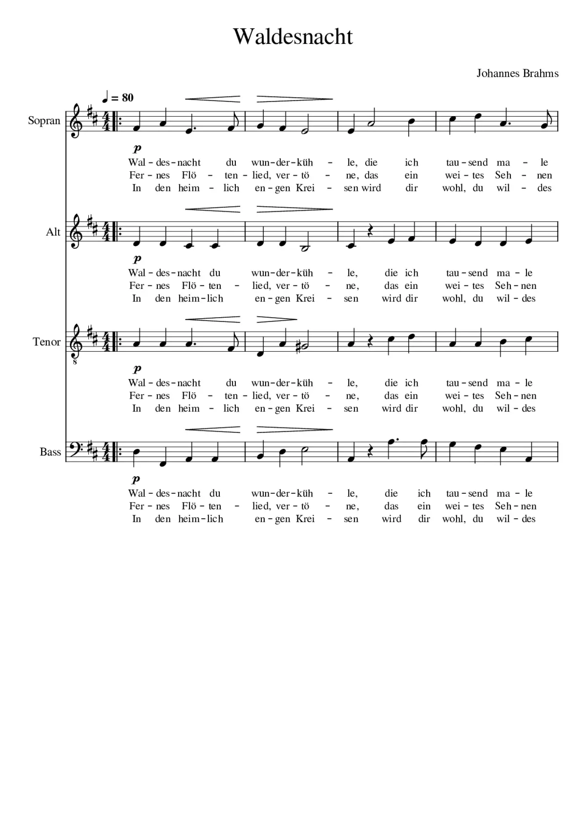 Waldesnacht - Page 1