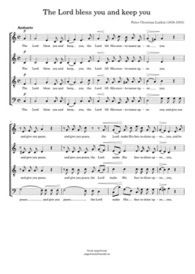 The lord bless you and keep you