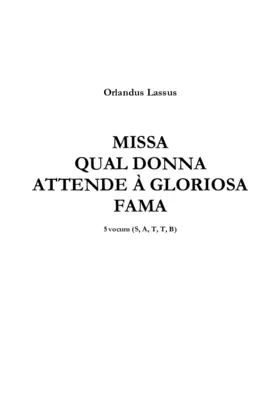 Missa Qual Donna