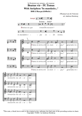 Beatus Vir (Ps. 111) - IV tone falsibordoni